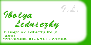 ibolya ledniczky business card